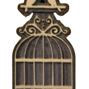 Sello decorativo jaula de pájaros