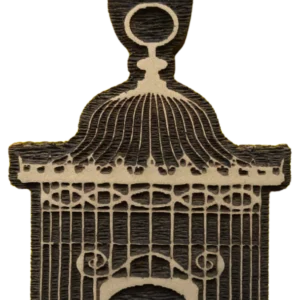 Sello vintage jaula ornamental