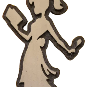 Sello decorativo mujer cocinera