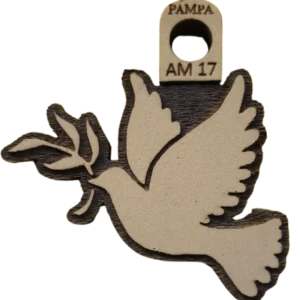 Sello decorativo paloma de la paz