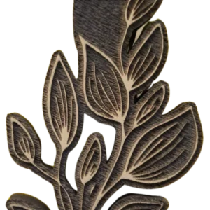 Sello decorativo ramillete de hojas