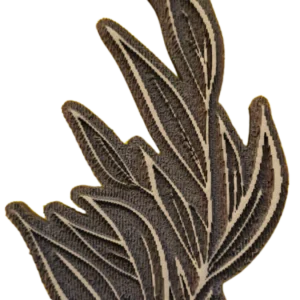 Sello decorativo ramillete de hojas vintage