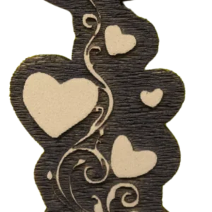 Sello decorativo guirnalda de corazones