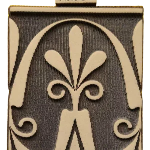 Sello decorativo flor de lis ornamental