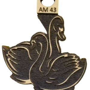 Sello decorativo pareja de cisnes