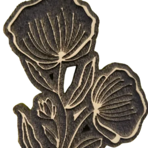 Sello decorativo flores vintage