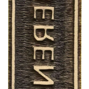 Sello decorativo palabra “Berenjena” de goma alta densidad