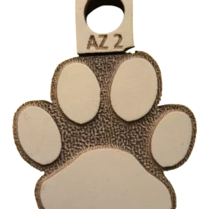 Sello decorativo huella de perro en goma de alta densidad