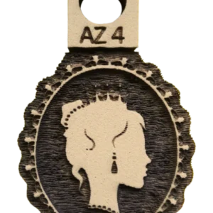 Sello de goma cameo silueta femenina vintage alta densidad