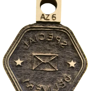 Sello de goma postal vintage con sobre alta densidad