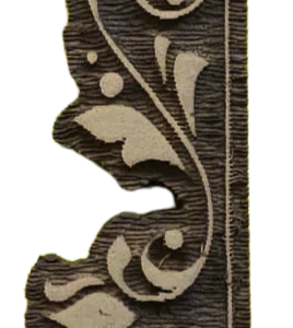 Sello decorativo arabesco floral AZ10 de goma alta densidad