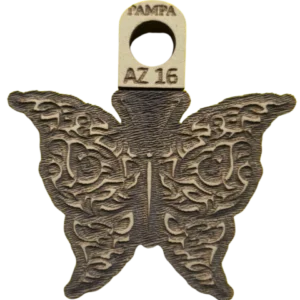 Sello de goma mariposa ornamental vintage alta densidad