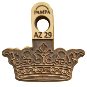 Sello decorativo corona con guarda de goma alta densidad