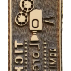 Sello vintage ticket de cine de goma alta densidad