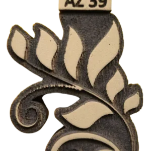 Sello decorativo floral con arabescos de goma alta densidad