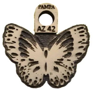 Sello decorativo mariposa de goma alta densidad