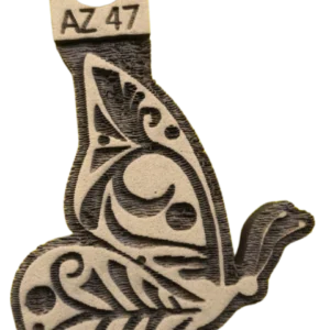 Sello decorativo mariposa de perfil de goma alta densidad