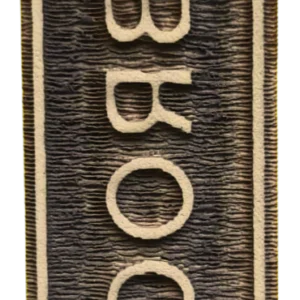 Sello decorativo palabra “Brócoli” de goma alta densidad