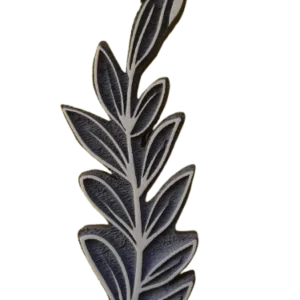 Sello decorativo botánico hoja