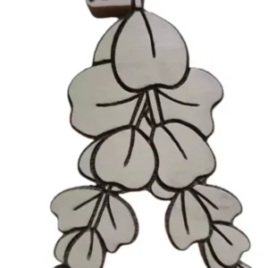 Sello decorativo rama de hojas botánicas colgantes