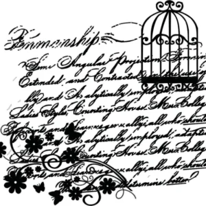 Sello decorativo frase con decoración