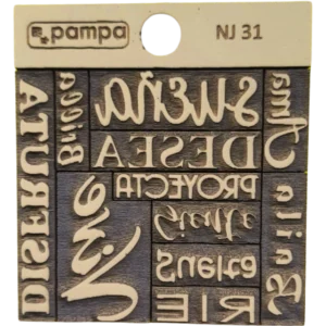 Sello decorativo collage palabras