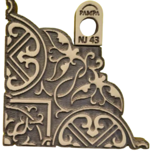 Sello decorativo esquinero ornamental arabesco