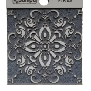 Sello decorativo mandala floral con arabescos de goma alta densidad