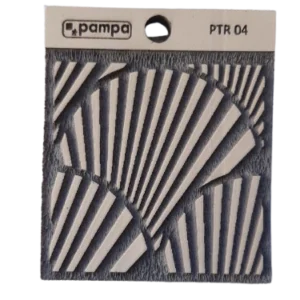 Sello decorativo patrón geométrico abanicos de goma alta densidad