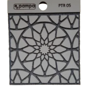 Sello decorativo mandala geométrica tipo mosaico de goma alta densidad