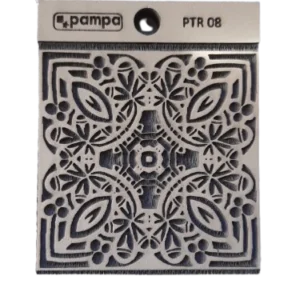 Sello decorativo mandala floral geométrica con arabescos de goma alta densidad