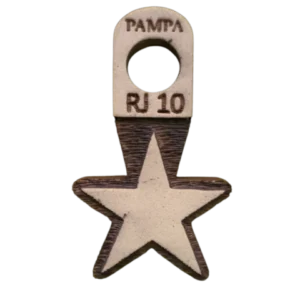 Sello de goma estrella decorativa alta densidad