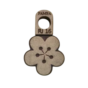 Sello de goma flor cinco pétalos alta densidad