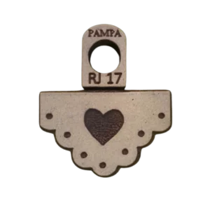 Sello de goma puntilla con corazón alta densidad