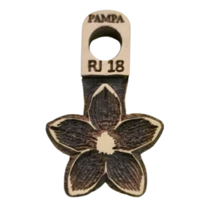 Sello de goma flor tropical texturizada alta densidad