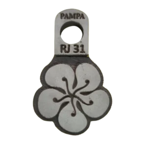 Sello de goma hibiscus estilizado alta densidad