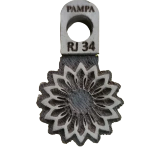 Sello de goma mandala floral rosetón alta densidad