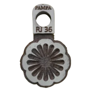 Sello de goma roseta floral tipo margarita