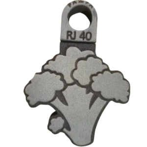 Sello de goma brócoli decorativo alta densidad