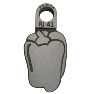 Sello de goma ají morrón decorativo alta densidad