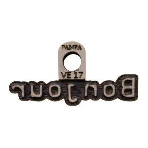 Sello decorativo palabra Bonjour