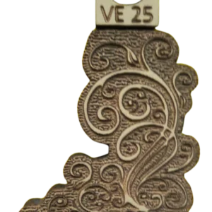 Sello decorativo arabesco floral esquinero