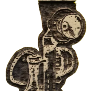 Sello vintage teléfono antiguo