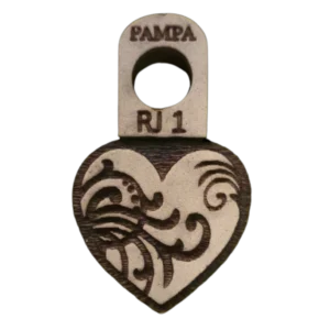 Sello de goma corazón decorativo alta densidad