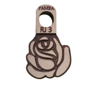 Sello de goma rosa decorativa alta densidad